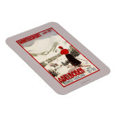 アデルボデンポスターを見下ろす女性スキーヤー マグネット (右側)