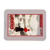 アデルボデンポスターを見下ろす女性スキーヤー マグネット (横)