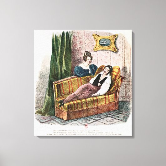 アデル・ダーヴィーの役でマリー・ドーヴァル キャンバスプリント (正面)