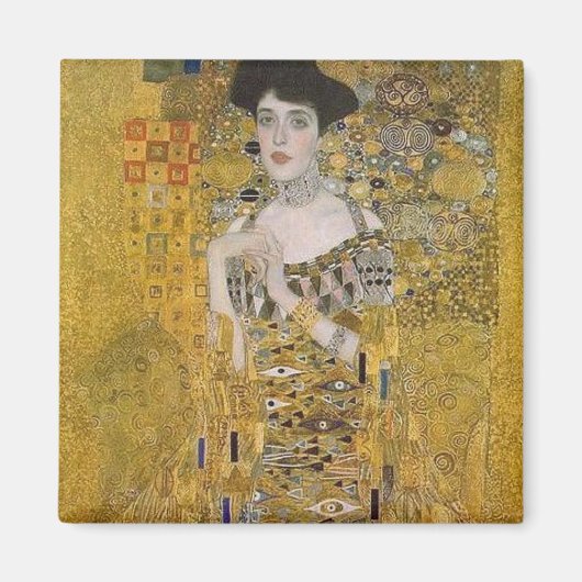 アデル・ブロッホ・バウアーのグスタフクリムトによるポートレート マグネット (正面)