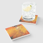 アデル・ブロッホ・バウアーのグスタフクリムトポートレート ストーンコースター (横)