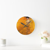 アデル・ブロッホ・バウアーのグスタフクリムトポートレート ラウンド壁時計 (ホーム)