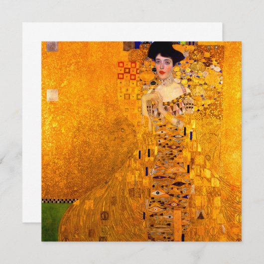 アデル・ブロッホ・バウアーのグスタフクリムトポートレート 招待状 (正面/裏面)