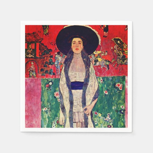 アデル・ブロッホ・バウアーIIのグスタフクリムトポートレート スタンダードカクテルナプキン (正面)