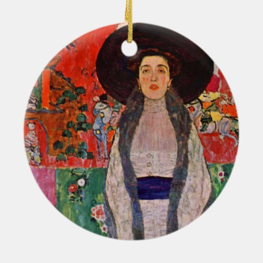 アデル・ブロッホ・バウアーIIのグスタフクリムトポートレート セラミックオーナメント (裏面)