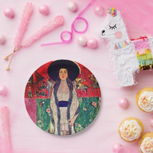 アデル・ブロッホ・バウアーIIのグスタフクリムトポートレート ペーパープレート (パーティー)