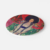 アデル・ブロッホ・バウアーIIのグスタフクリムトポートレート ペーパープレート (アングル)