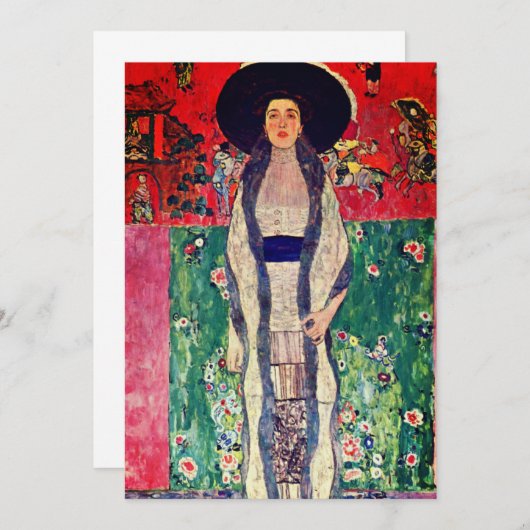 アデル・ブロッホ・バウアーIIのグスタフクリムトポートレート 案内状 (正面/裏面)