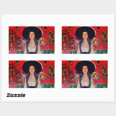 アデル・ブロッホ・バウアーIIのグスタフクリムトポートレート 長方形シール (シート)