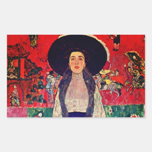 アデル・ブロッホ・バウアーIIのグスタフクリムトポートレート 長方形シール (正面)