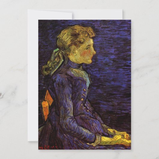 アデル・ラブー(Adeline Ravoux)の肖像画(Portrait of Adeline Ra 招待状 (正面)