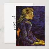 アデル・ラブー(Adeline Ravoux)の肖像画(Portrait of Adeline Ra 招待状 (正面/裏面)