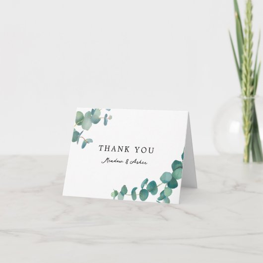 アデレーデ結婚のユーカリありがとう サンキューカード (正面)