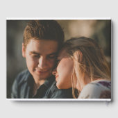 アデレーデ結婚の水色ユーカリと写真 ゲストブック (裏面)