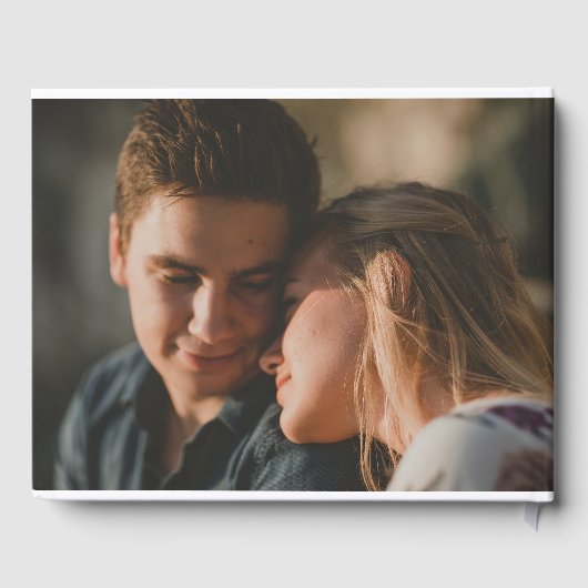 アデレーデ結婚の水色ユーカリと写真 ゲストブック (裏面)