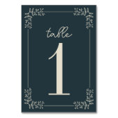 アデレードのフレーム | キュレート色 | 結婚式の招待 テーブルナンバー (正面)