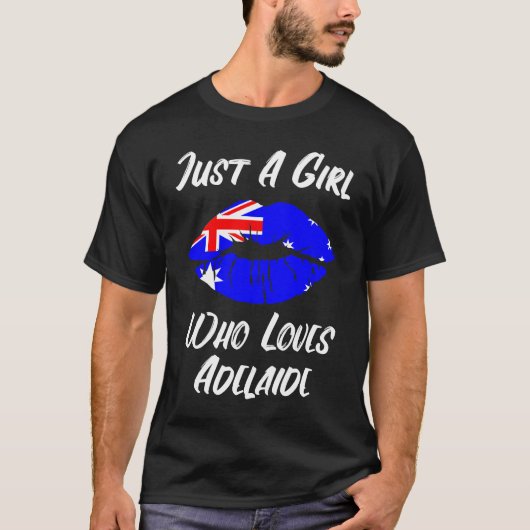アデレードの唇の口の愛オーストラリアの旗 Tシャツ (正面)