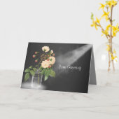 アデレードは黒に上がりました カード (黄色い花)