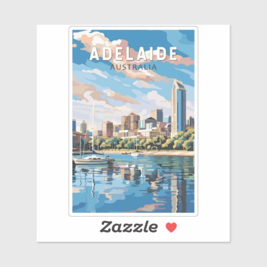 アデレードオーストラリア旅行芸術ヴィンテージ シール (シート)