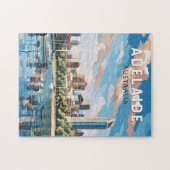 アデレードオーストラリア旅行芸術ヴィンテージ ジグソーパズル (横)