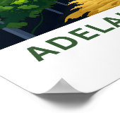 アデレードヒルズオーストラリア旅行プリント ポスター (角)