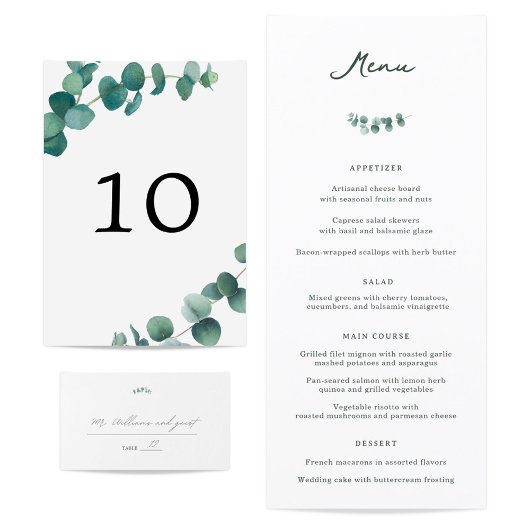 アデレード結婚のディナーメニュー メニュー