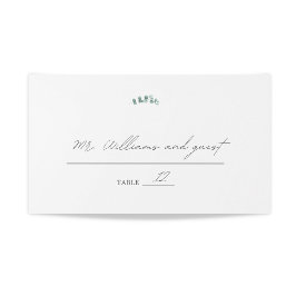 アデレード結婚の水色ユーカリ プレイスカード