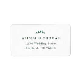 アデレード結婚の水色ユーカリ ラベル