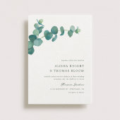アデレード結婚の水色ユーカリ 招待状