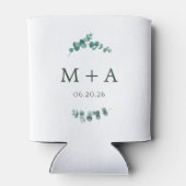 アデレード結婚の水色ユーカリ 缶クーラー (裏面)