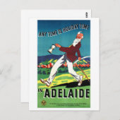 アデレード・オーストラリア・ヴィンテージ旅行ポスター復元 ポストカード (正面/裏面)