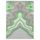 アデレードPASTEL 3D!ピンク、緑、白の光沢 クリップボード (裏面)