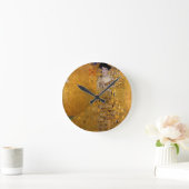 アデレ・ブロッホ・バウアーのポートレート、グスタフクリムト1907 ラウンド壁時計 (ホーム)