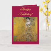 アデレ・ブロッホ・バウアーのポートレート(グスタフクリムト) カード (黄色い花)