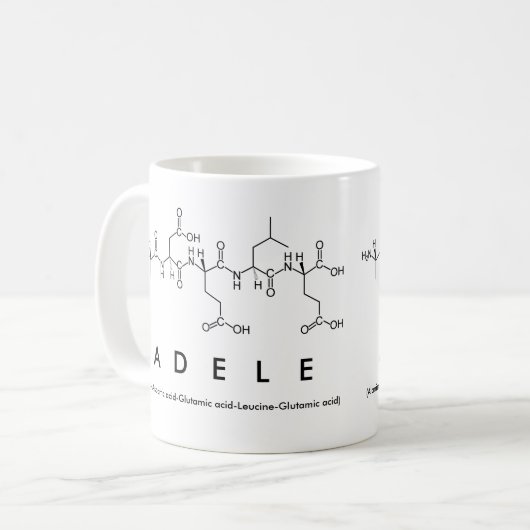 アデールのペプチッド名前のマグ コーヒーマグカップ (正面左)