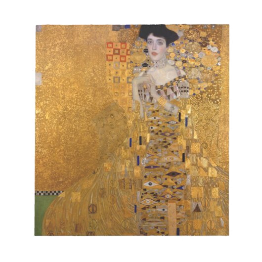 アデール、黄金の女 - グスタフ・クリムト ノートパッド (正面)