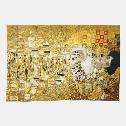 アデールBloch-BauerグスタフのクリムトアールヌーボーによってI キッチンタオル (横)
