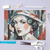 アトエレガントルデコの女性 薄葉紙 (クラフト)