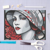 アトエレガントルデコの女性 薄葉紙 (クラフト)