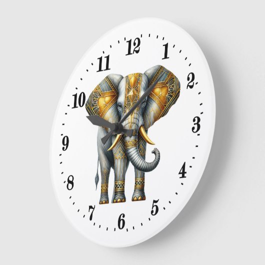 アトエレガントルデコ象 ラージ壁時計 (傾斜)