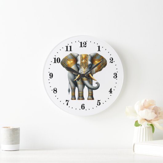 アトエレガントルデコ象 ラージ壁時計 (ホーム)