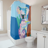 アトカラフルルポップ・アートのコアラポートレート シャワーカーテン (インサイチュ)