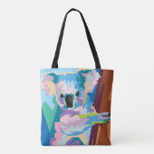 アトカラフルルポップ・アートのコアラポートレート トートバッグ (裏面)