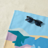 アトカラフルルポップ・アートのコアラポートレート ビーチタオル (インサイチュ)