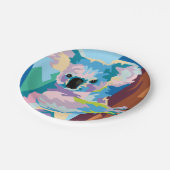 アトカラフルルポップ・アートのコアラポートレート ペーパープレート (アングル)