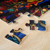 アトカラフルール母と娘アジア花園 ジグソーパズル (側面)