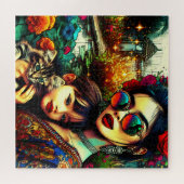 アトカラフルール母と娘アジア花園 ジグソーパズル (横)