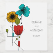 アトコンテンポラリールノヴォーフローラ結婚ズ ワインラベル (シングルラベル)