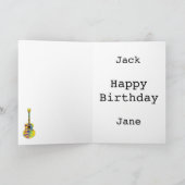 アトサイケデリックアコースティックギターミュージカル楽器 カード (内部)