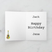 アトサイケデリックアコースティックギターミュージカル楽器 カード (内部)